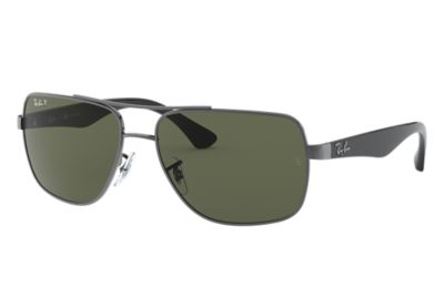 Ray-Ban RB3483 은회색 - 메탈 - 그린 편 