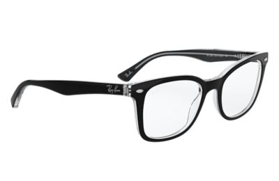 ray ban black transparent frame