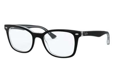 ray ban wayfarer black and clear