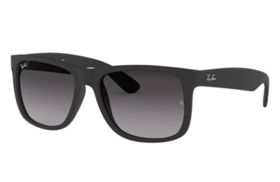 RAY BAN JUSTIN CLASSIC LOW BRIDGE FIT BLACK, GRAY LENSES - RB4165F
