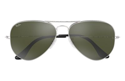 ray ban aviator argent