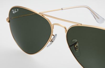 ray ban aviator black with gold frame