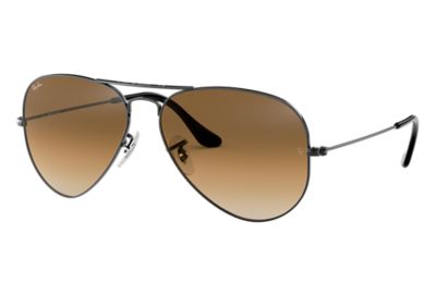 brown aviator ray bans