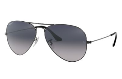 ray ban gradient blue aviator sunglasses