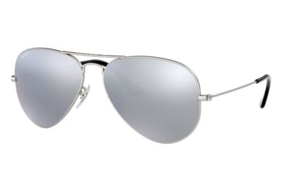 ray ban aviator mirror silver