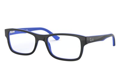 ray ban black and blue
