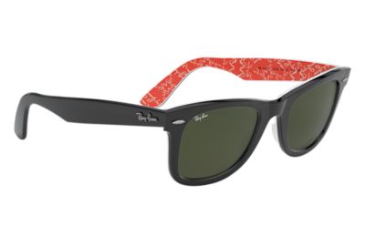ray ban glasses red inside