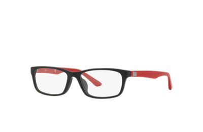 black and red ray ban eyeglasses