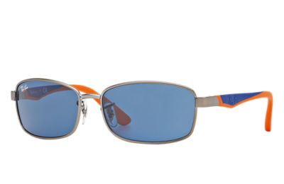 Rayban Ray Ban Rj9533S Unisex Sunglasses Lenses Blauw Frame Oranje 24180 51 13 rayban kopen in de aanbieding