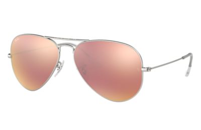 rose gold aviators ray ban