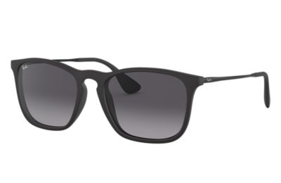 RAY BAN CHRIS SUNGLASSES BLACK FRAME GREY LENSES 54-18
