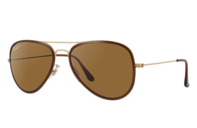 ray ban flat metal aviator