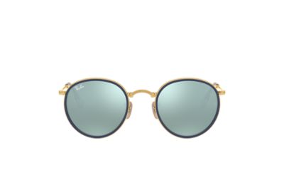 ray ban new round gold