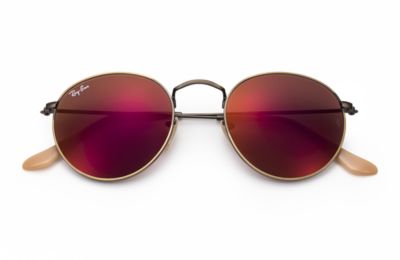 ray ban round red