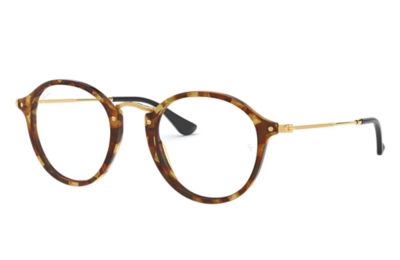 Ray Ban Prescription Glasses Round Fleck Optics Rb2447v Tortoise Acetate 0rx2447v Ray Ban Usa