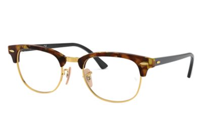 black and gold clubmaster eyeglasses