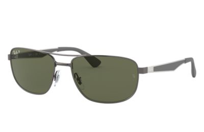 Ray Ban Rb3528 Gunmetal Metal Green Polarized Lenses 0rb 9a61 Ray Ban Usa