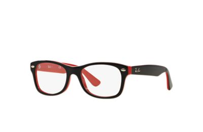 ray ban red black