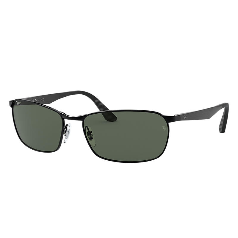 Ray Ban Rb3534 Homme Sunglasses Verres: Vert, Monture: Noir - RB3534 002 62-17