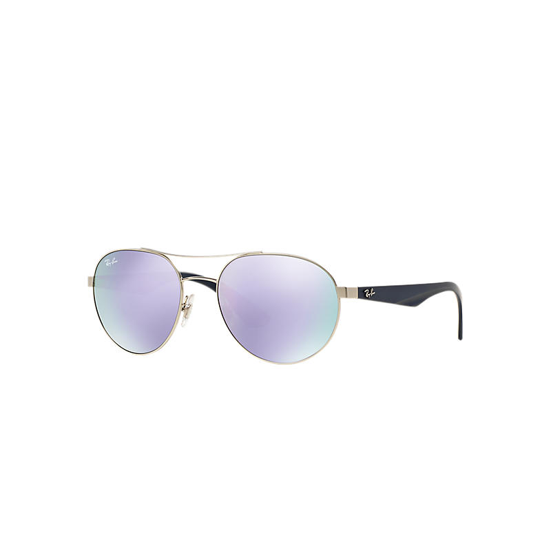 Ray Ban Rb3536 Unisex Sunglasses Verres: Violet, Monture: Bleu - RB3536 019/4V 55-18