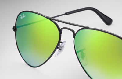 Ray Ban Aviator Flash Lenses Gradient Rb3025 Black Metal Green Lenses 0rb 4j58 Ray Ban Usa