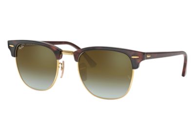 Rayban Ray Ban Clubmaster Flash Lenses Gradient Unisex Sunglasses Groen Frame Tortoise Rb3016 9909J 51 21 rayban kopen in de aanbieding