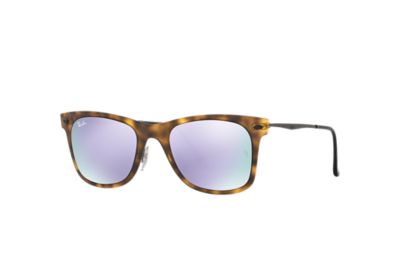 Rayban Ray Ban Wayfarer Light Unisex Sunglasses Lenses Violet Frame Staalgrijs Rb4210 62444V 50 22 rayban kopen in de aanbieding