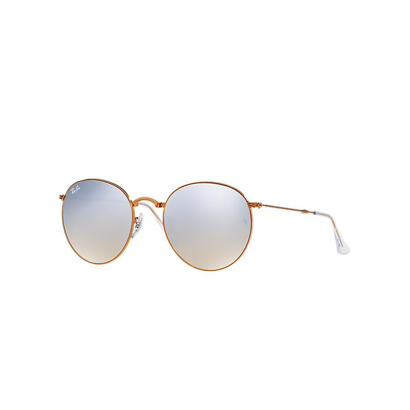 Ray Ban Round metal folding Unisex Sunglasses Verres: Gris, Monture: Bronze-cuivre - RB3532 198/9U 5