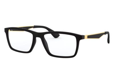 Ray Ban Rb7056 Eyeglasses Gold Frame Clear Lenses Polarized 53-17 ...