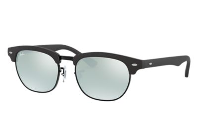 Rayban Ray Ban Clubmaster Junior Unisex Sunglasses Lenses Grijs Frame Zwart Rj9050S 100S30 45 16 rayban kopen in de aanbieding