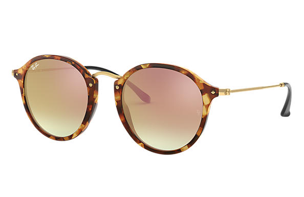 ray ban sonnenbrille round flash lenses kupfer ray ban sonnenbrille round flash lenses kupfer