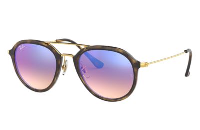 Rayban Ray Ban Rb4253 Unisex Sunglasses Lenses Blauw Frame Goud 7108B 53 21 rayban kopen in de aanbieding