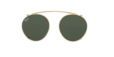 ray ban round metal clip on