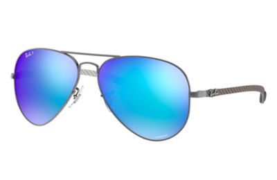 ray ban aviator blue mirror polarized