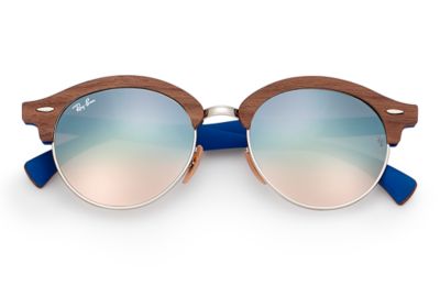 ray ban clubround wood