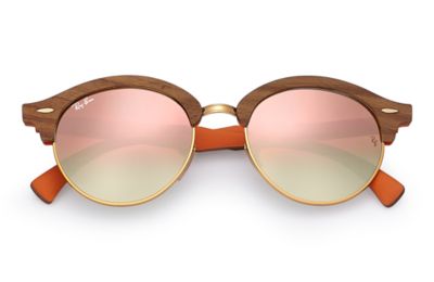 ray ban clubround wood