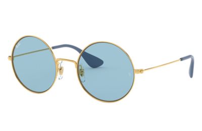 Rayban Ray Ban Ja Jo Unisex Sunglasses Lenses Blauw Frame Goud Rb3592 001F7 55 20 rayban kopen in de aanbieding