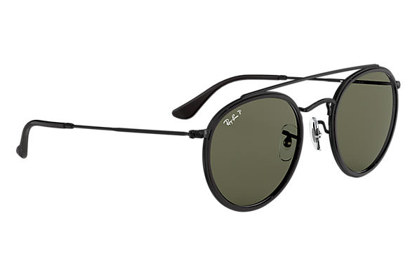 oculos de sol ray ban round double bridge preto rb3647 oculos de sol ray ban round double bridge preto rb3647