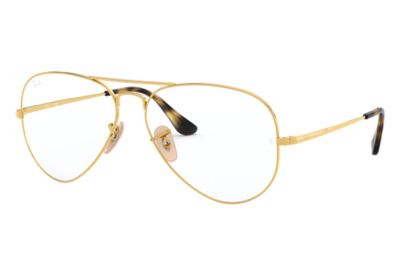 ray ban eyeglasses gold frame