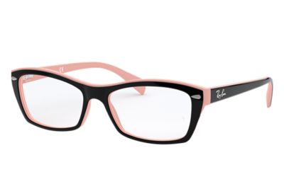 black and pink ray bans