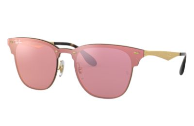 Rayban Ray Ban Blaze Clubmaster Unisex Sunglasses Lenses Roze Frame Goud Rb3576N 043E4 01 41 rayban kopen in de aanbieding