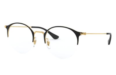 black and gold ray bans eyeglasses