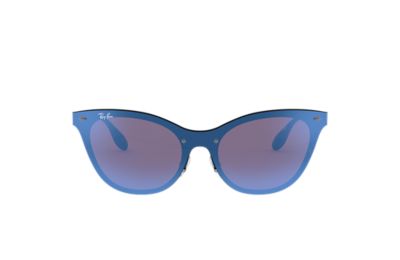 black and blue ray ban glasses