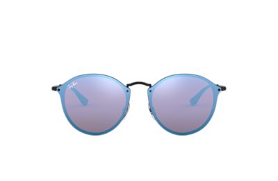 black and blue ray ban glasses