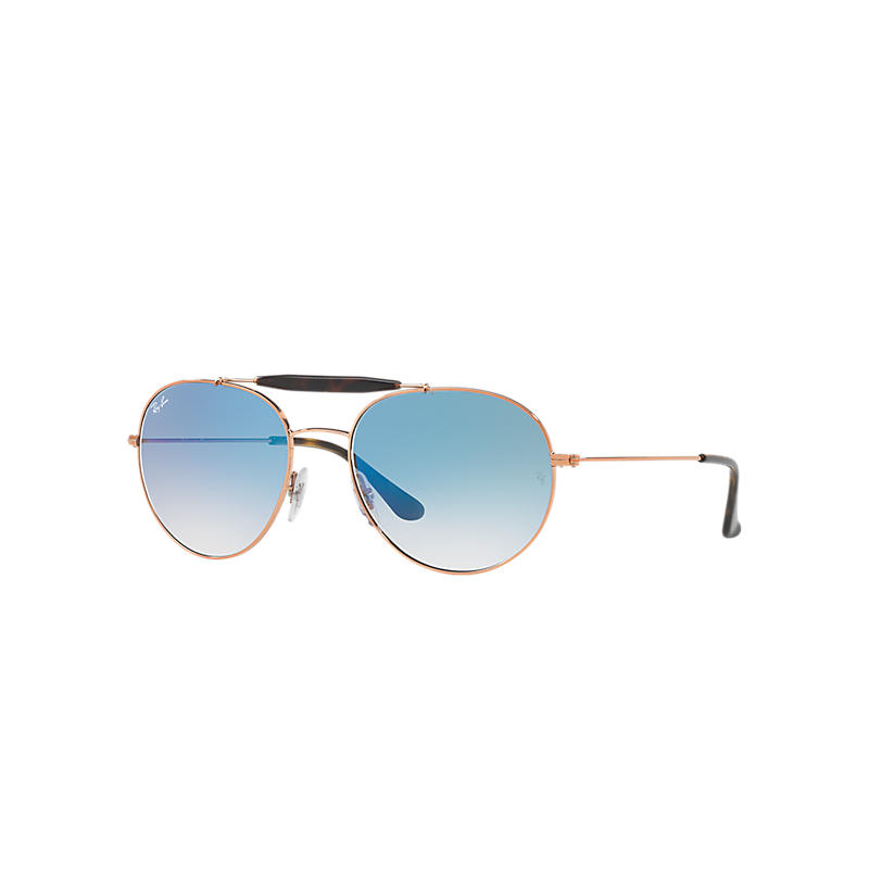 Ray Ban Rb3540 Unisex Sunglasses Verres: Bleu, Monture: Bronze-cuivre - RB3540 90353F 56-18