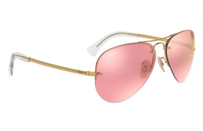 ray ban pink aviator sunglasses