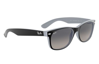 black and white ray bans