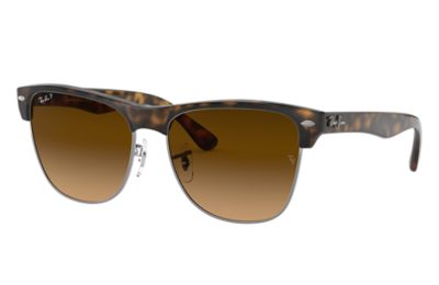 Rayban Ray Ban Clubmaster Oversized Unisex Sunglasses Lenses Bruin Polarized Frame Tortoise Rb4175 878M2 57 16 rayban kopen in de aanbieding