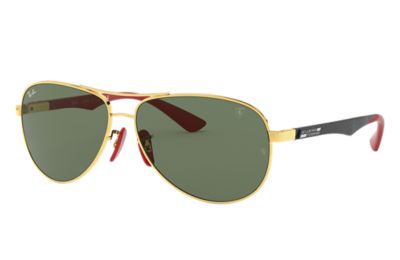 ray ban gold and black sunglasses