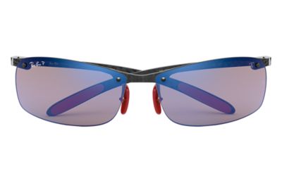 black and blue ray ban glasses